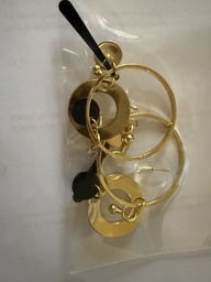 [Gp41] Arete redondo blanco y negro